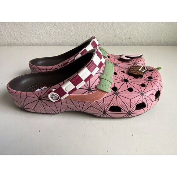 Crocs Demon Slayer‎ Nezuko Pink Anime Classic Clog 209320-206 Men’s Sz 14 NEW main image 6